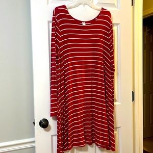 Old navy womens long sleeve xl striped tshirt dress